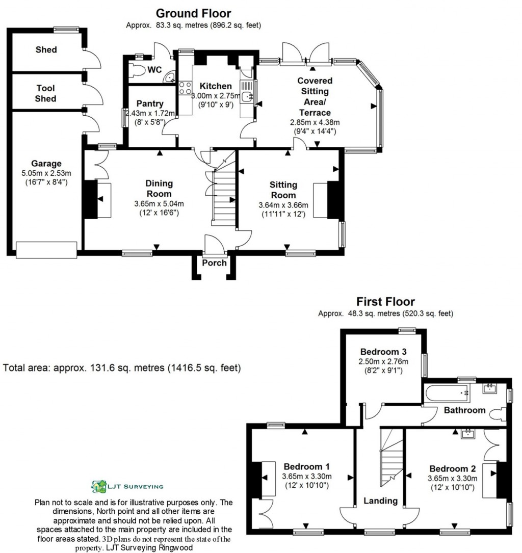 Floorplans For Church Lane, Burley, Ringwood, BH24