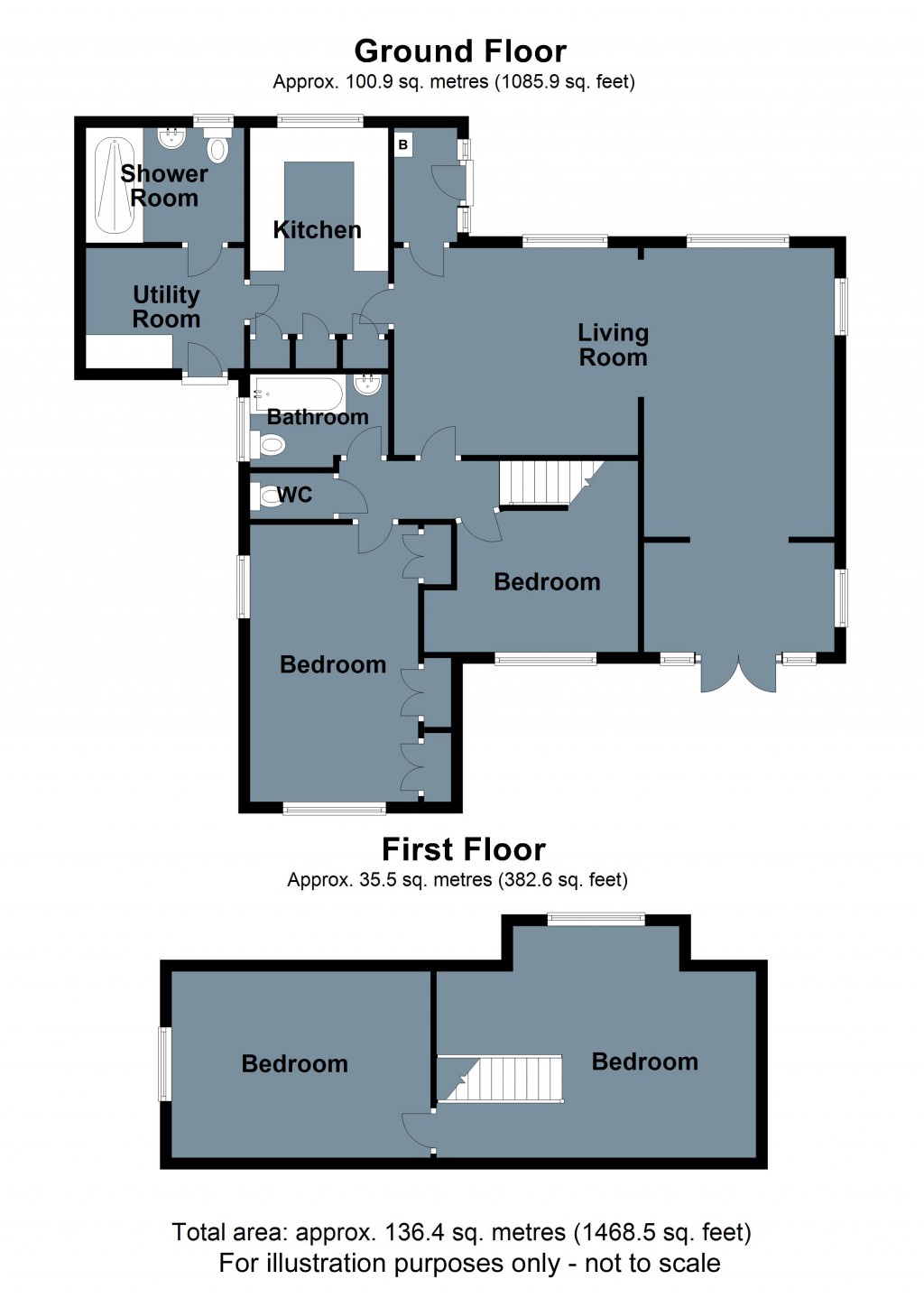 Floorplans For North Trade Road, Battle, East Sussex