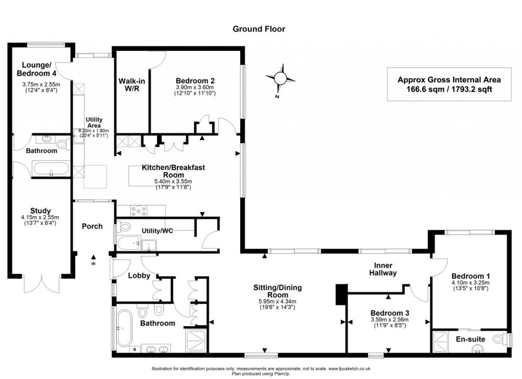 Floorplans For 12 Yeovilton Close, Everton, Lymington, SO41