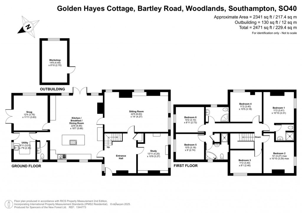 Floorplans For Bartley Road, Woodlands, Southampton, SO40