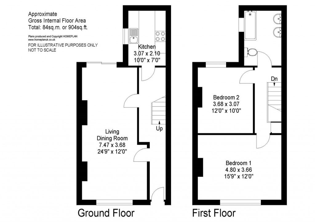 Floorplans For Gosport Street, Lymington, SO41