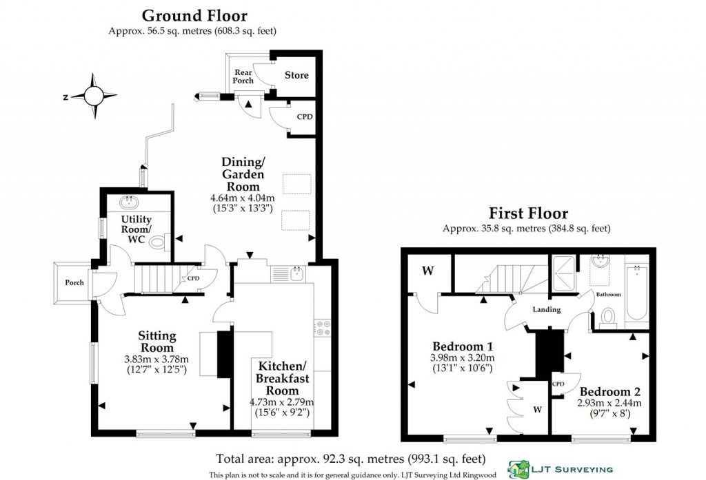 Floorplans For Esdaile Lane, Burley, Ringwood, BH24