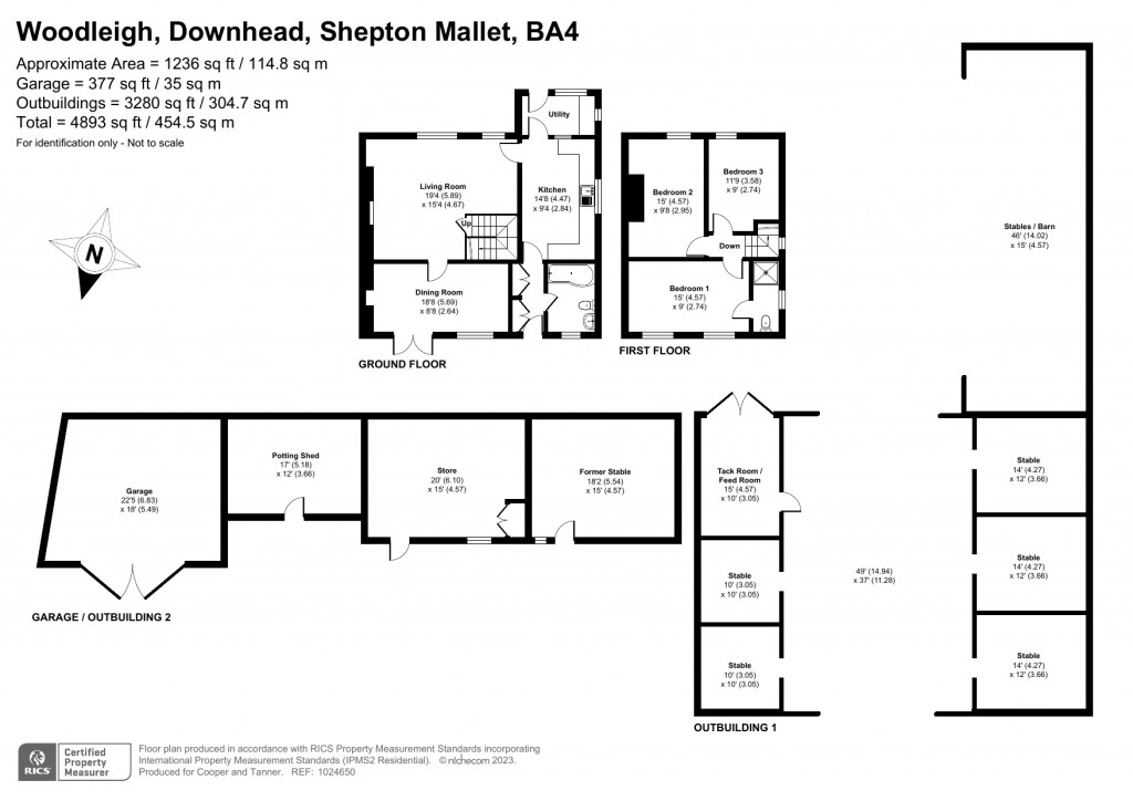 Floorplans For Downhead, Shepton Mallet, Somerset