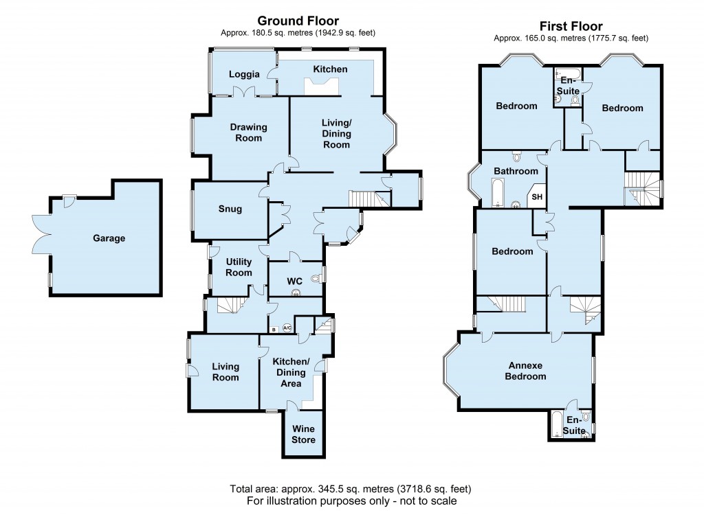 Floorplans For Forewood Lane, Crowhurst, East Sussex
