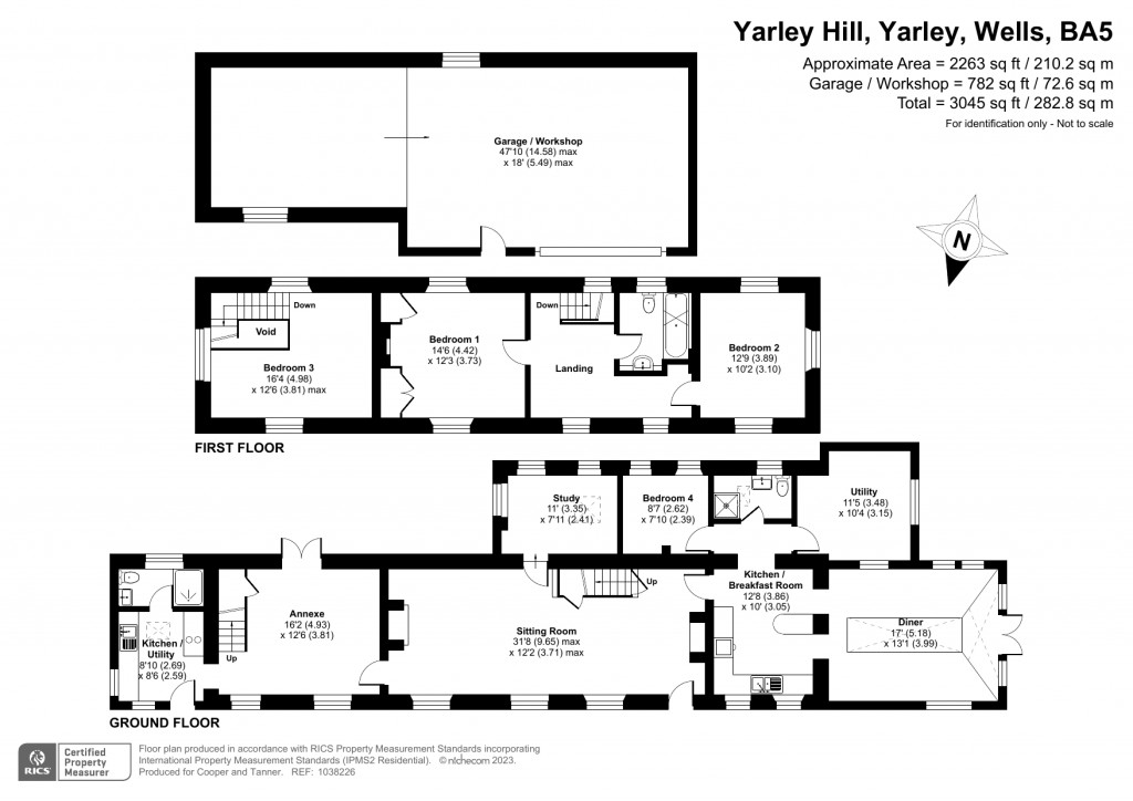 Floorplans For Yarley, Wells, Somerset