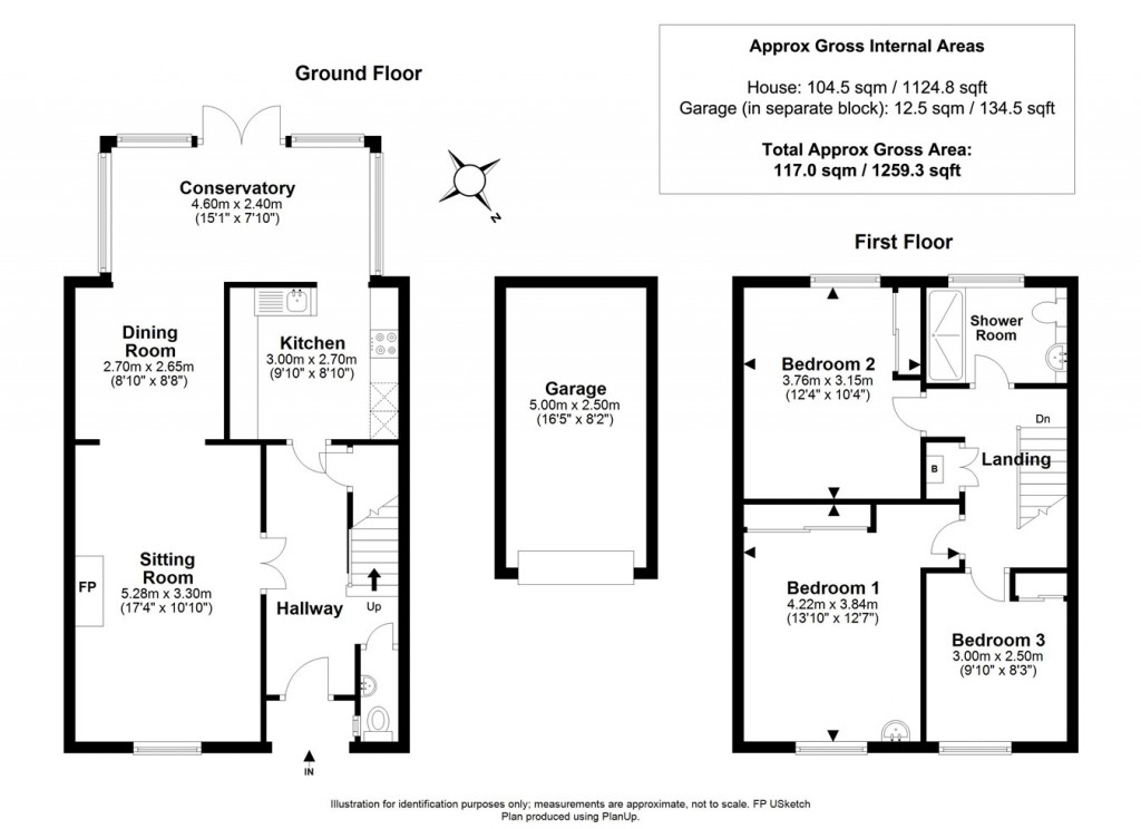 Floorplans For Courtenay Place, Lymington, SO41