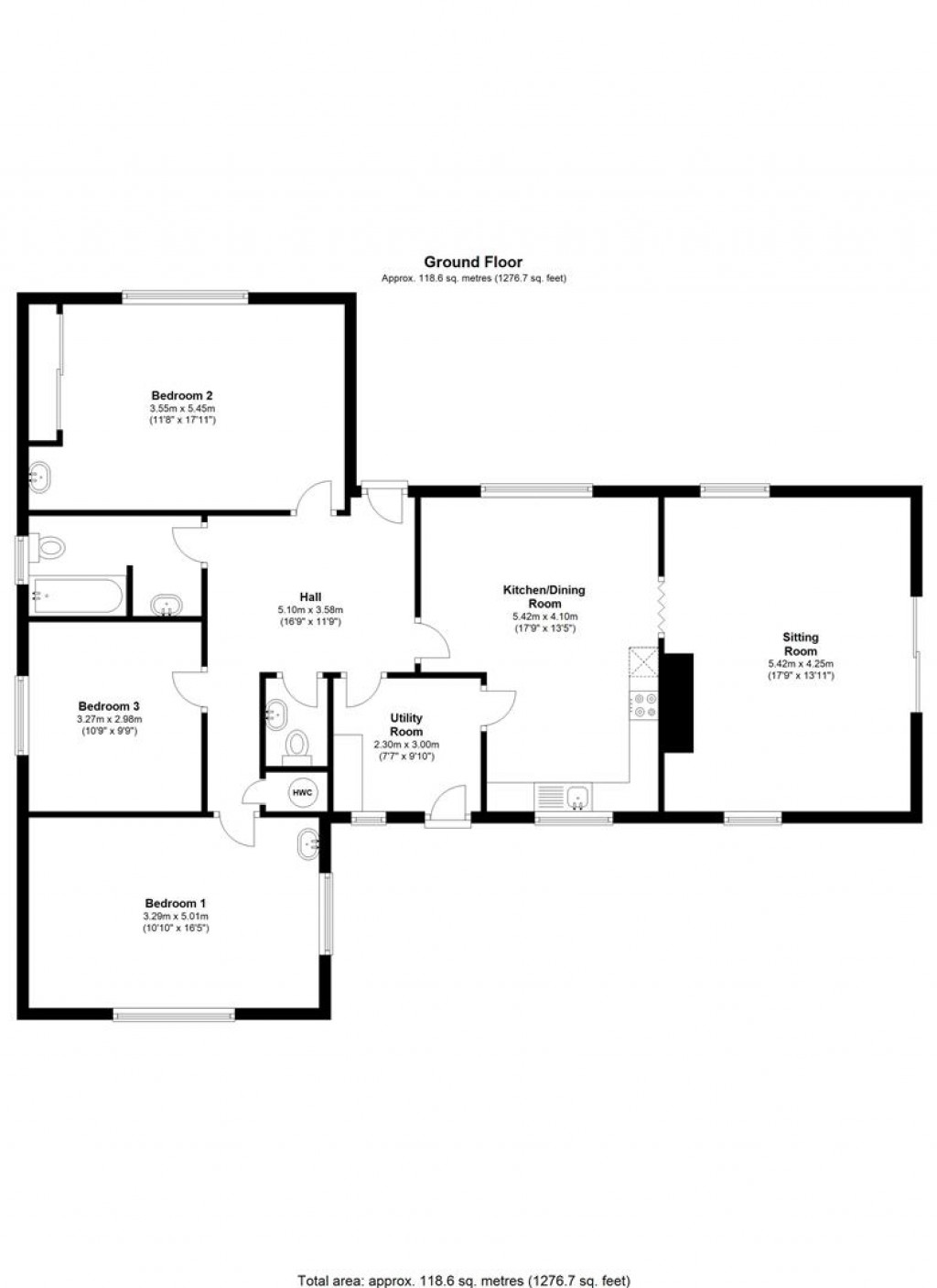Floorplans For Berrick Road, Chalgrove, Oxford
