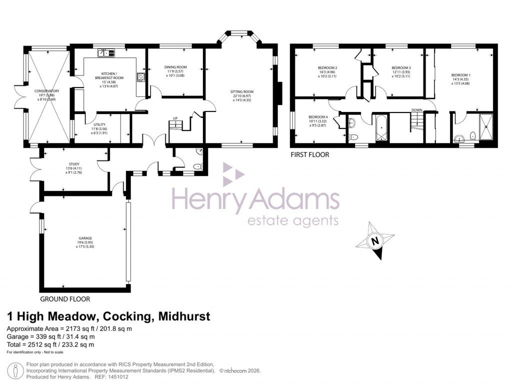 Floorplans For High Meadow, Cocking, GU29