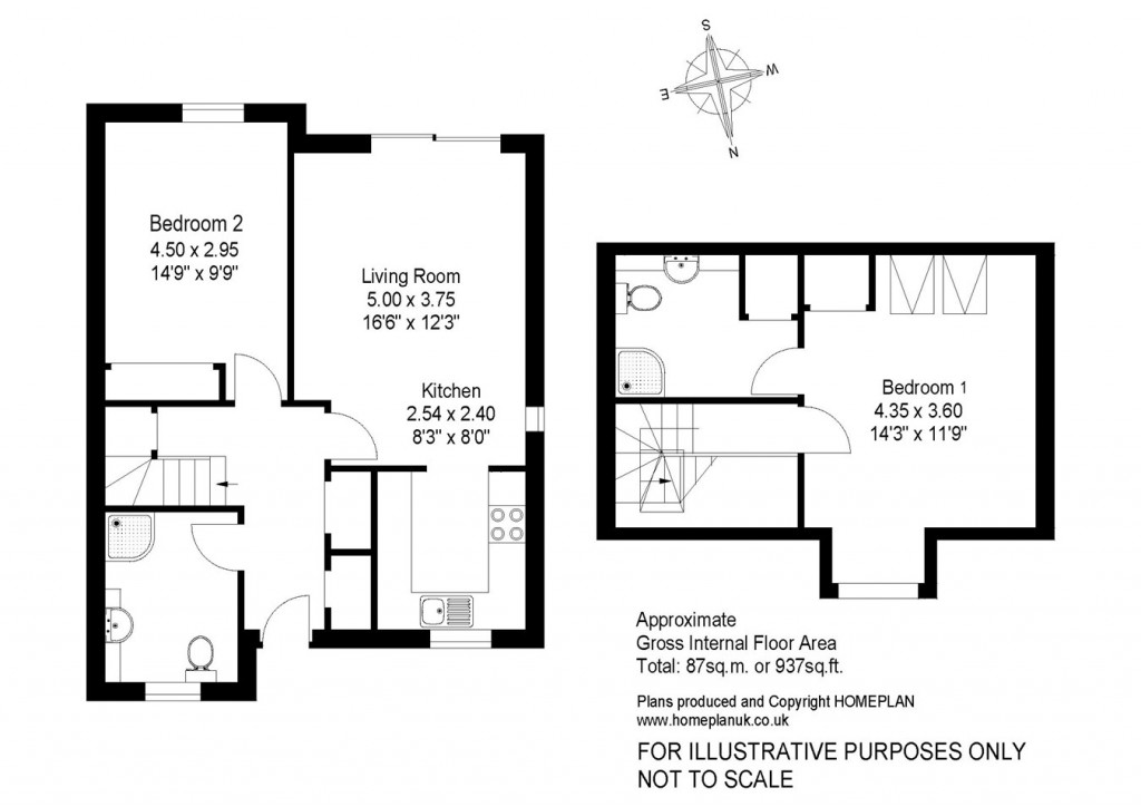 Floorplans For Court Close, Lymington, SO41