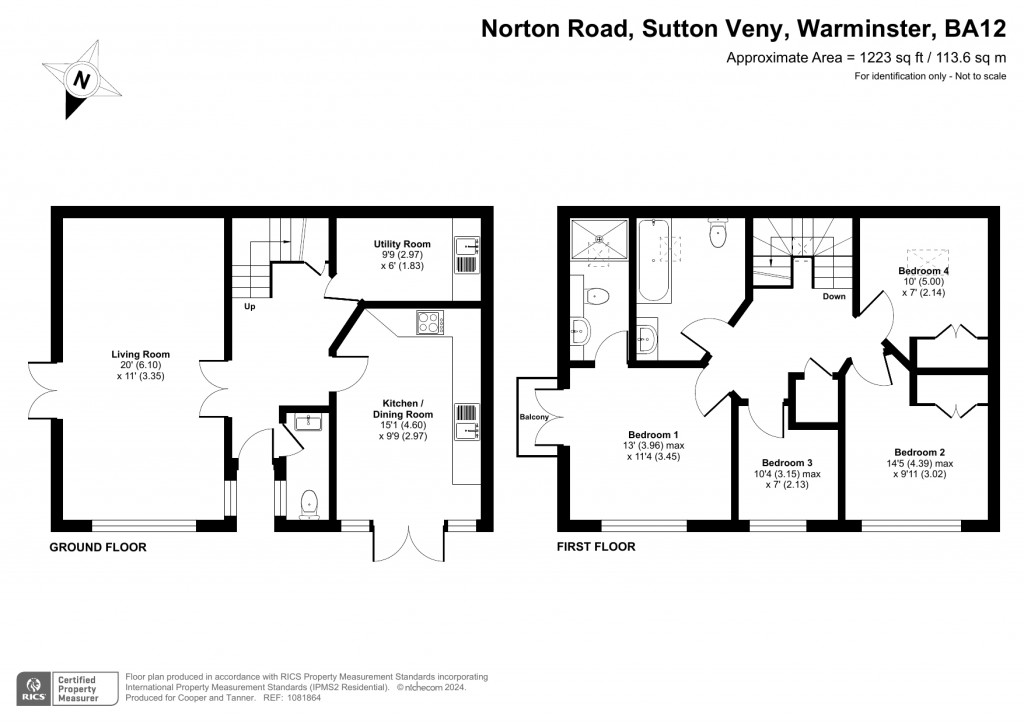 Floorplans For Norton Road, Sutton Veny, Near Warminster, Wiltshire