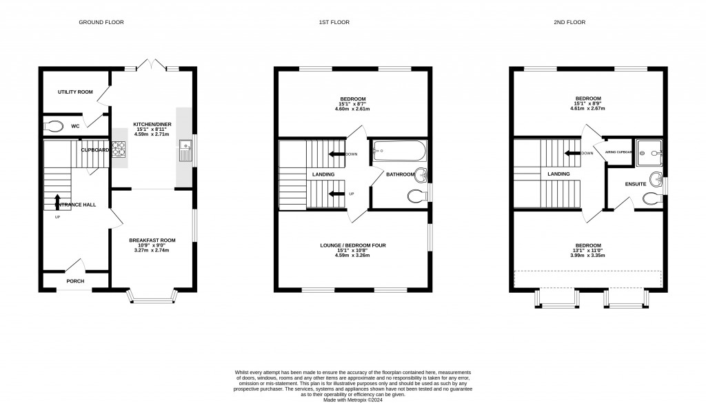 Floorplans For Godney Close, Glastonbury, Somerset