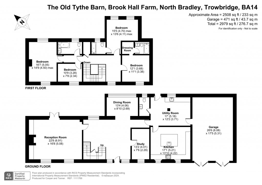 Floorplans For Brook Hall Farm, North Bradley, Wiltshire