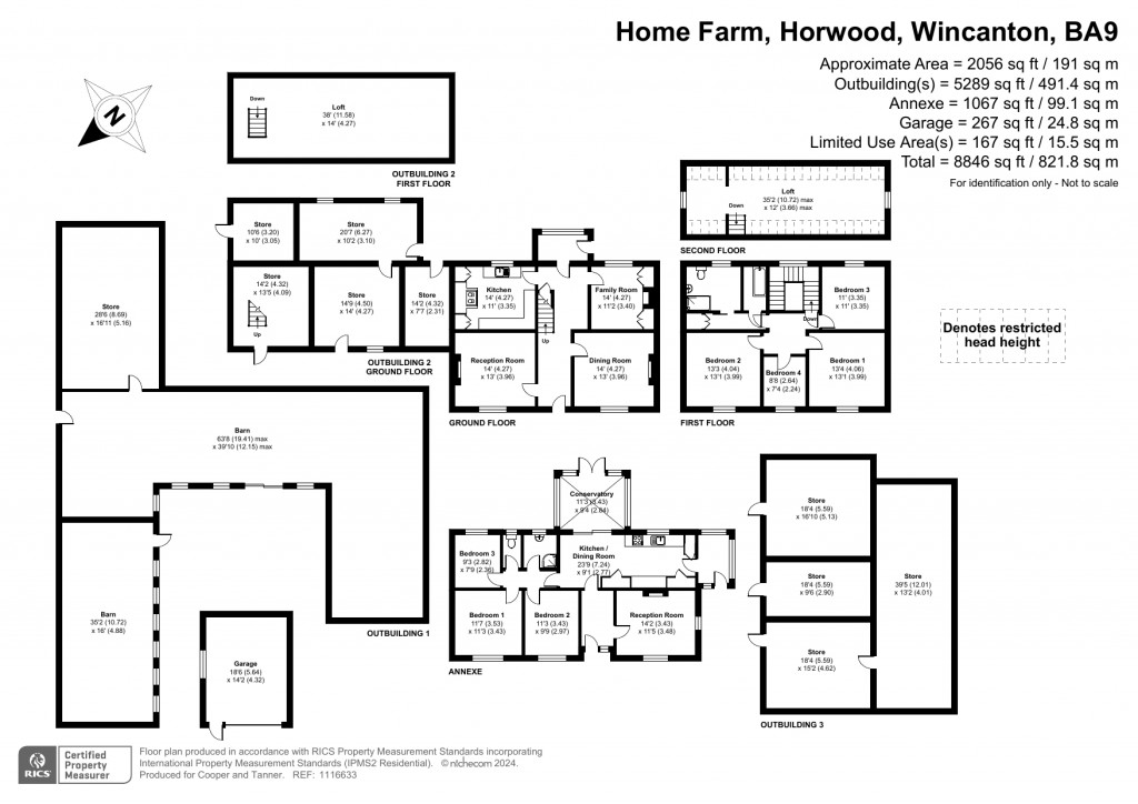 Floorplans For Horwood, Wincanton, Somerset