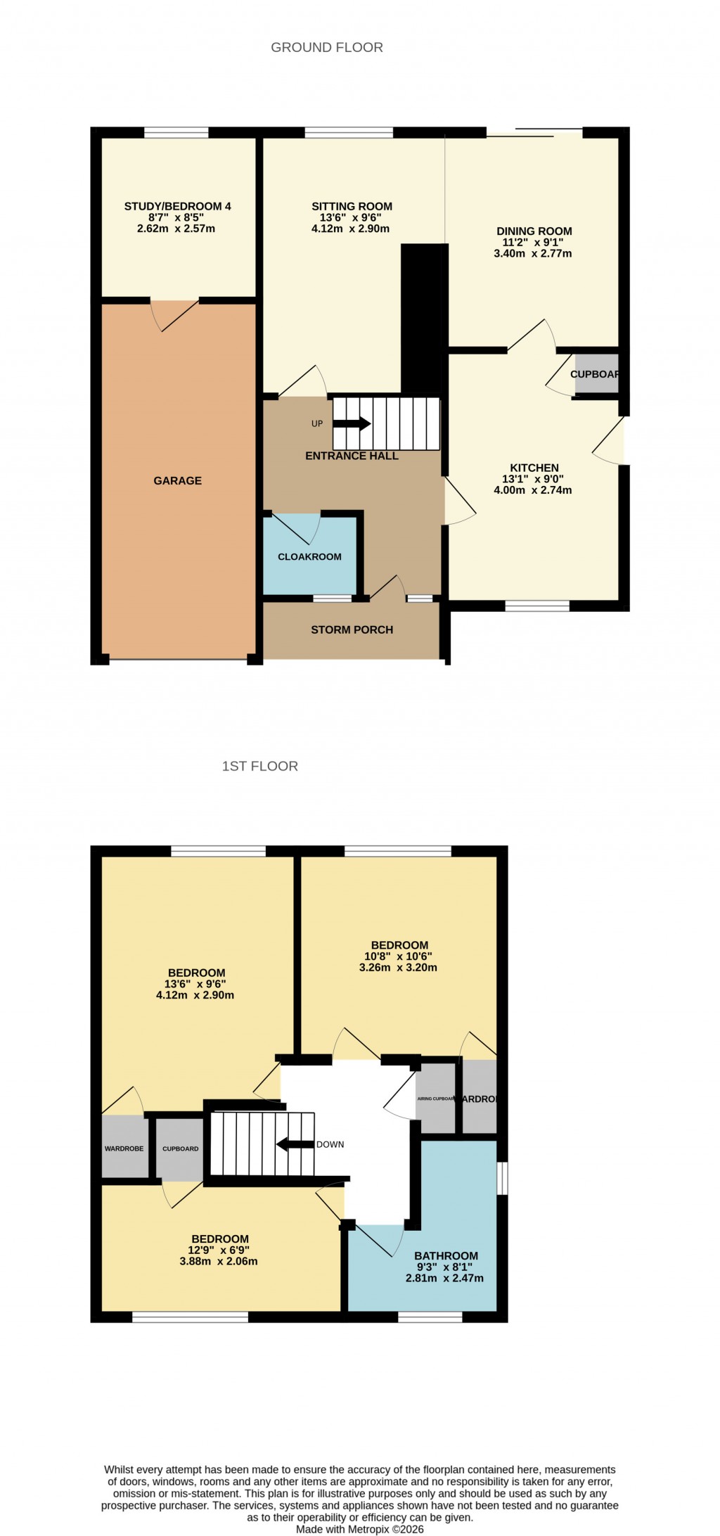 Floorplans For Enfield Road, Evercreech, Somerset