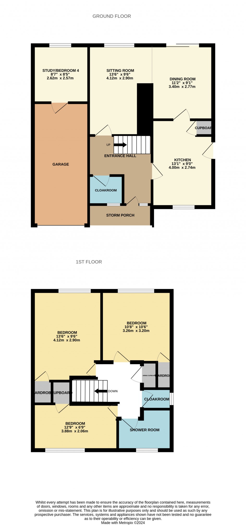 Floorplans For Evercreech, Shepton Mallet, Somerset