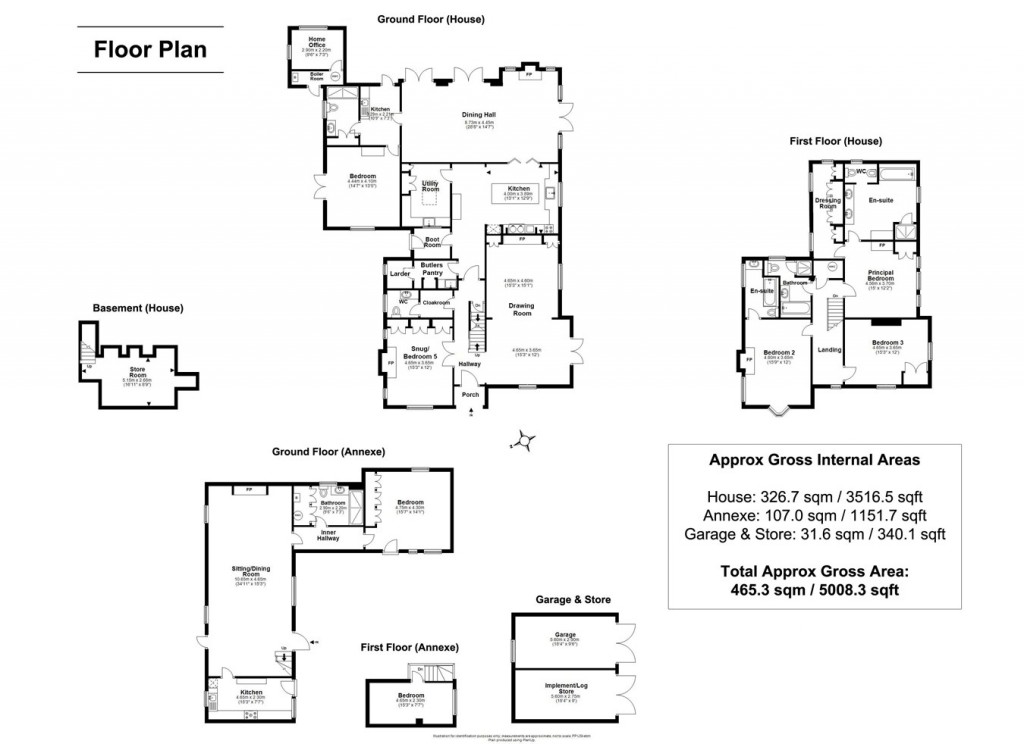 Floorplans For Church Lane, Boldre, Lymington, SO41