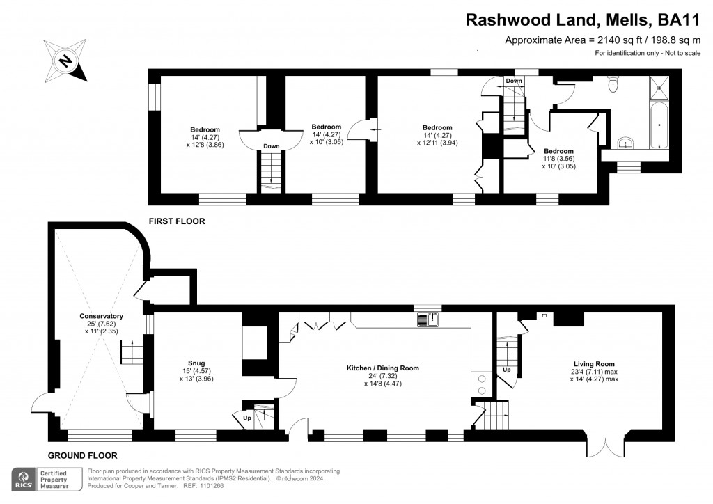 Floorplans For Rashwood Lane, Mells, Somerset