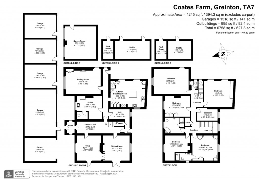 Floorplans For Taunton Road, Greinton, Somerset