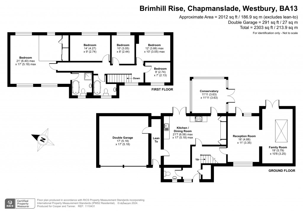 Floorplans For Brimhill Rise, Chapmanslade, Wiltshire