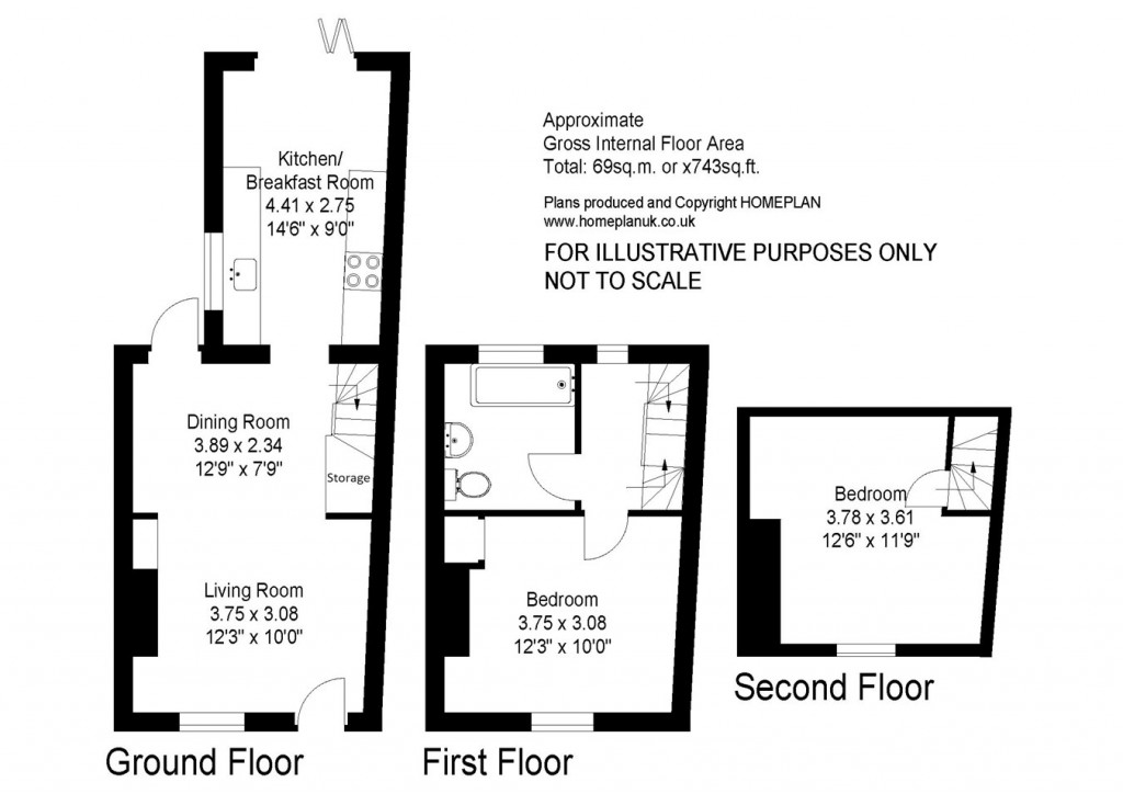 Floorplans For Stanford Road, Lymington, SO41