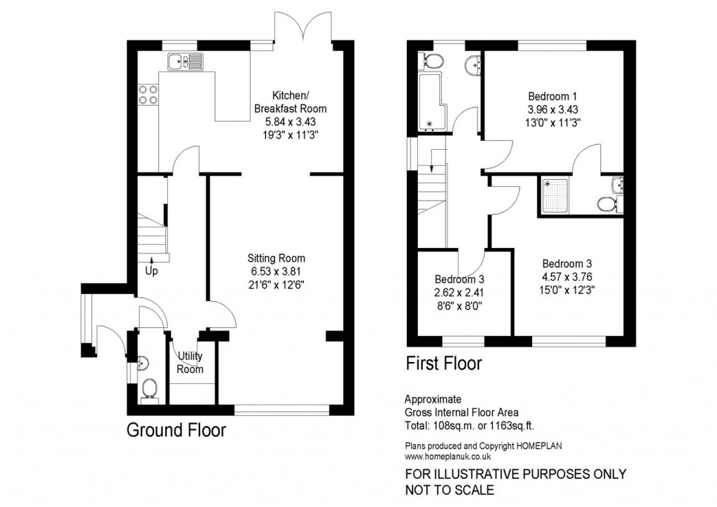 Floorplans For Oliver Road, Pennington, Lymington, SO41