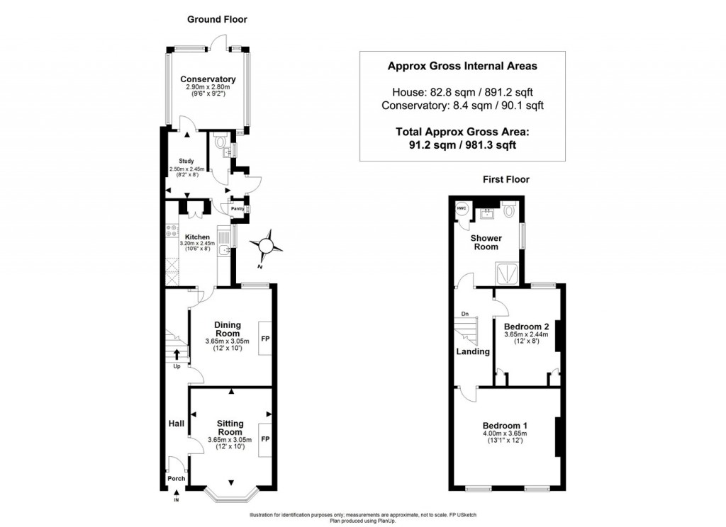 Floorplans For Middle Road, Lymington, SO41