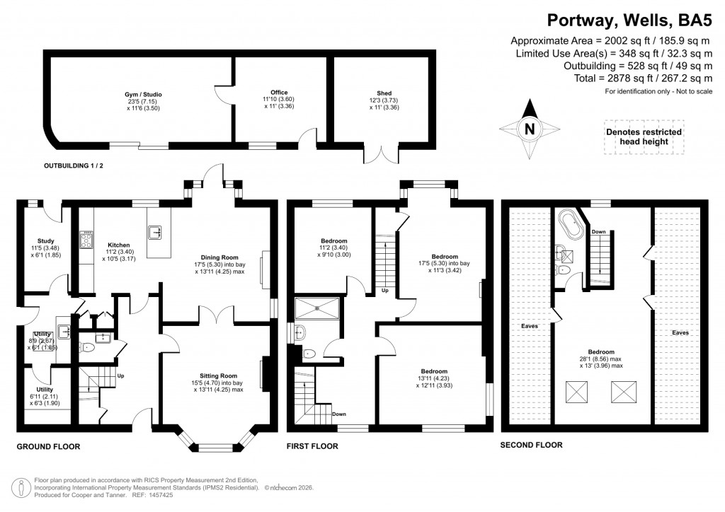 Floorplans For Portway, Wells, Somerset
