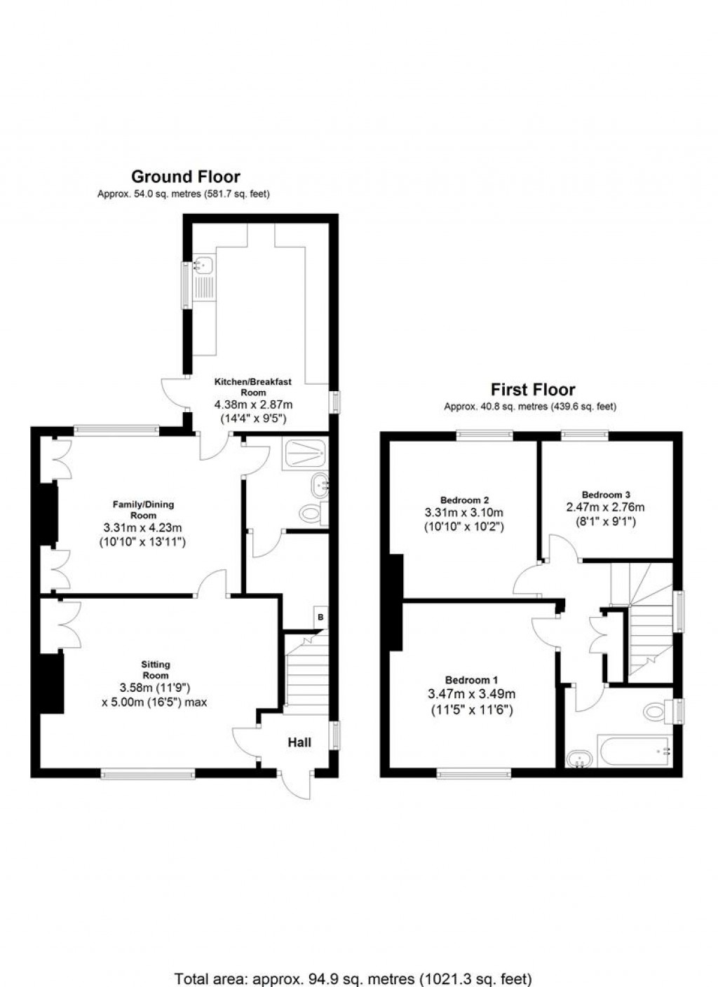 Floorplans For Blenheim Road, Shirburn, Watlington