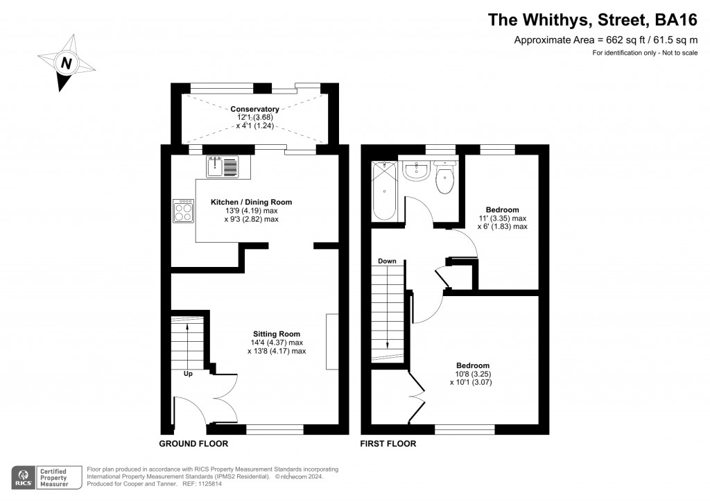 Floorplans For The Whithys, Street, Somerset