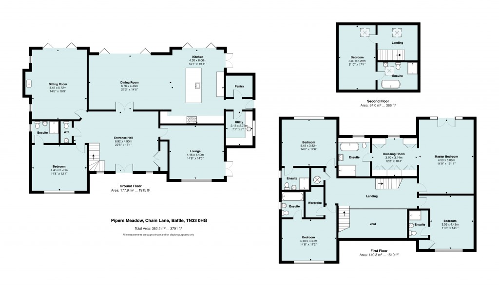 Floorplans For Chain Lane, BATTLE, East Sussex