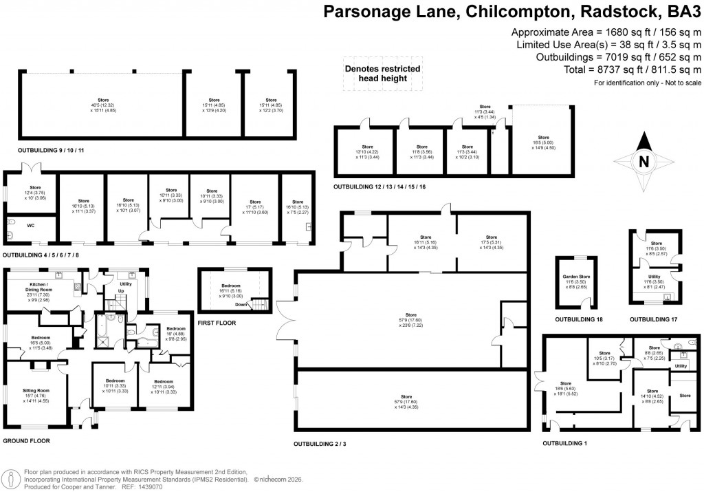 Floorplans For 9.93 acres, Chilcompton, Radstock, Somerset