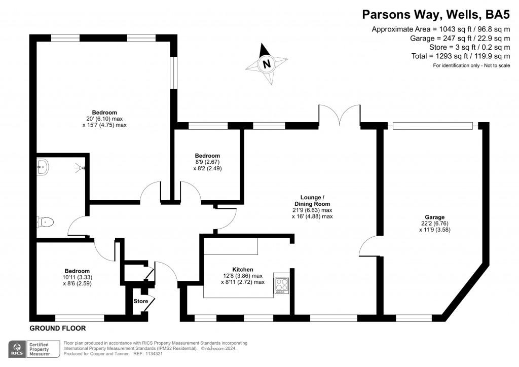 Floorplans For Parsons Way, Wells, Somerset
