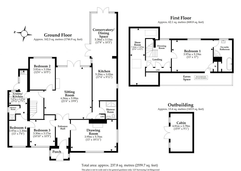 Floorplans For Meadow Close, Sopley, Christchurch, BH23