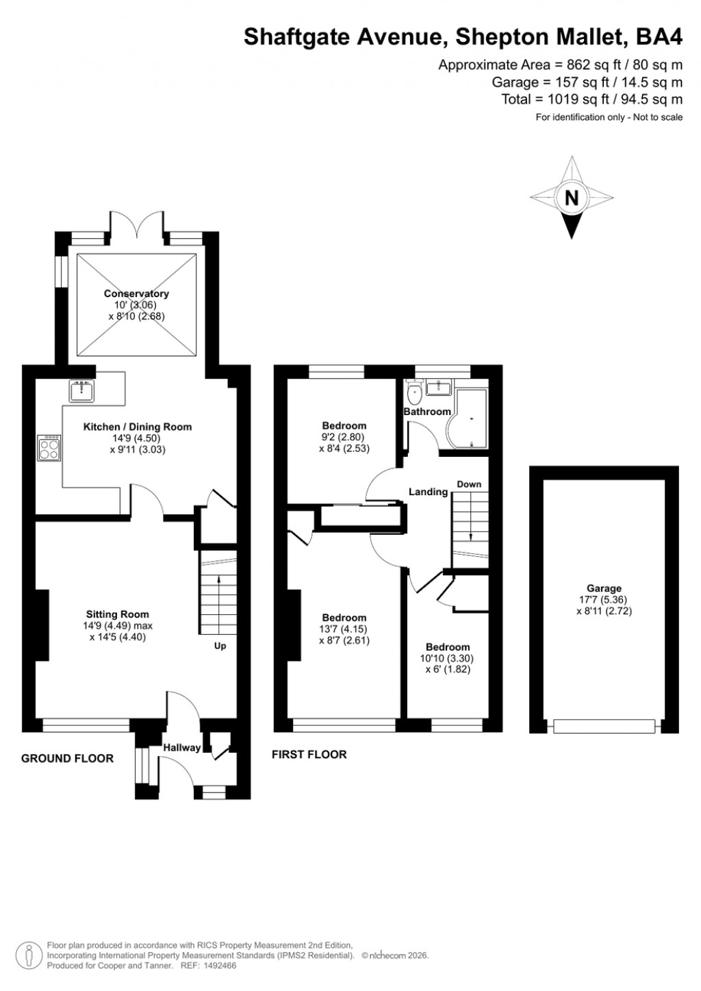 Floorplans For Shaftgate Avenue, Shepton Mallet, Somerset
