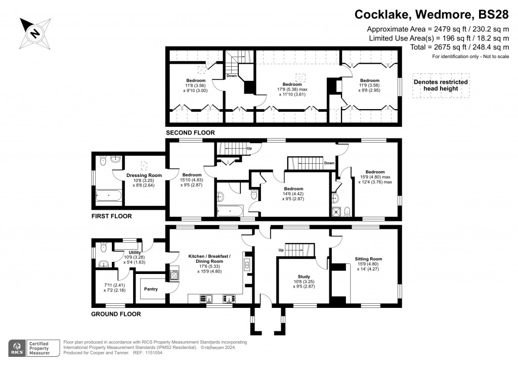 Floorplans For Cocklake, Wedmore, Somerset
