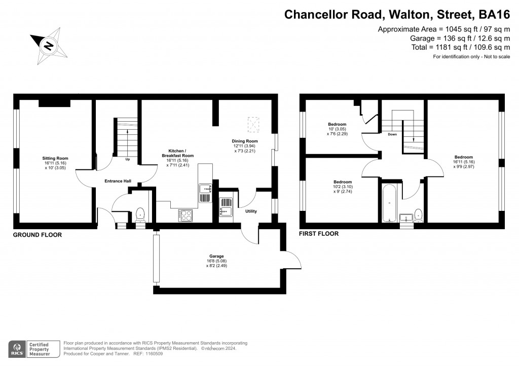 Floorplans For Chancellor Road, Walton, Somerset