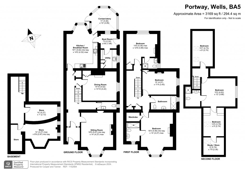 Floorplans For Portway, Wells, Somerset