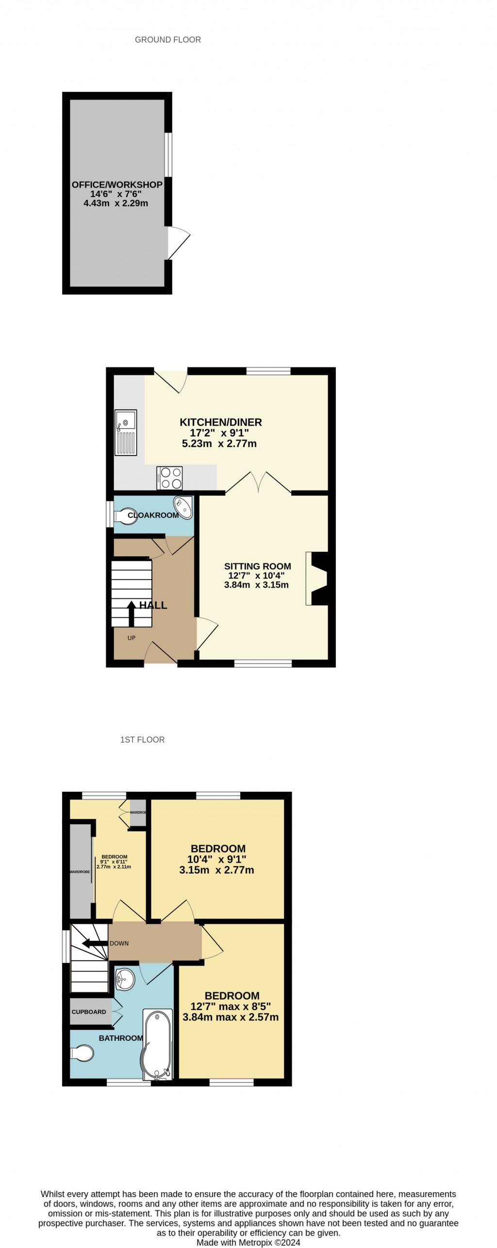 Floorplans For Oxford Street, Evercreech, Somerset