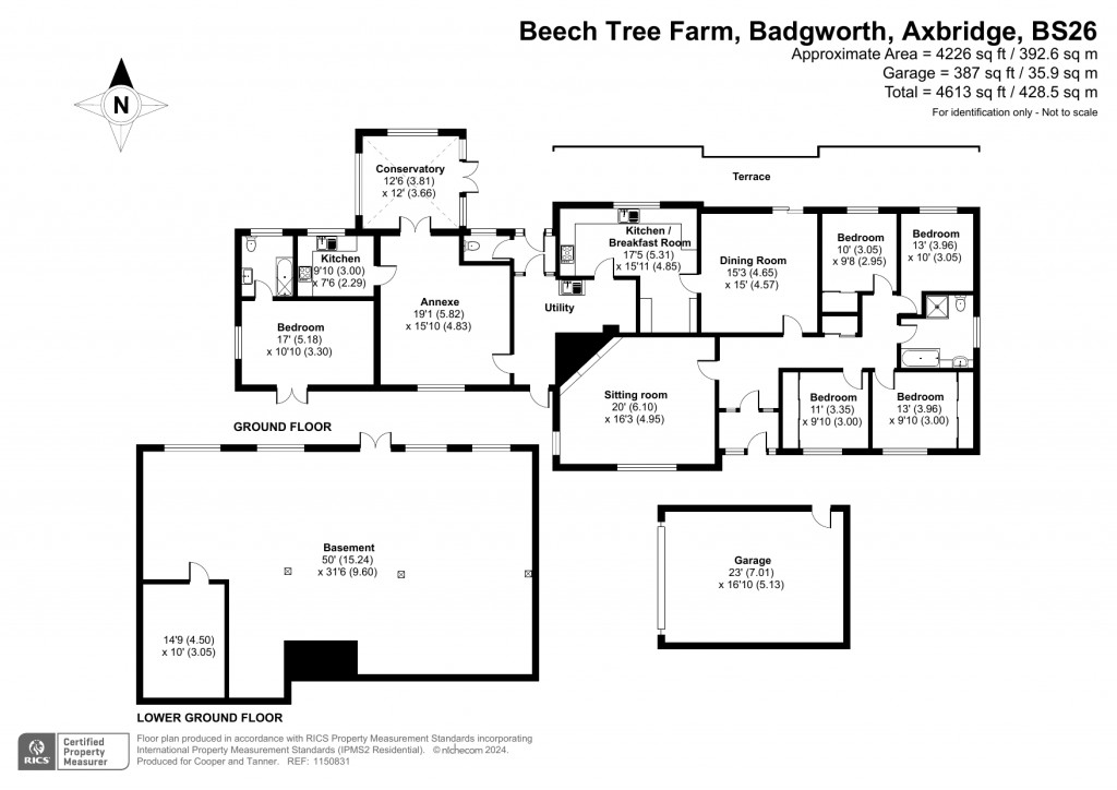 Floorplans For Badgworth Lane, Badgworth, Somerset