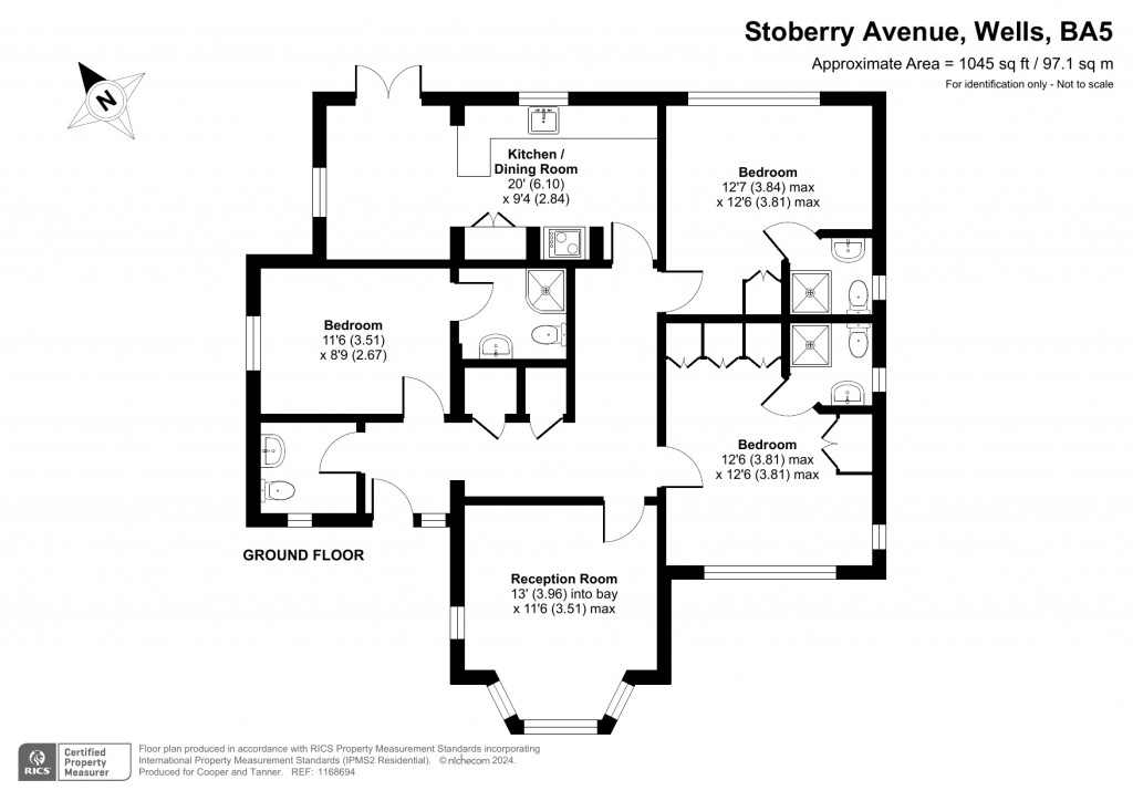 Floorplans For Stoberry Avenue, Wells, Somerset