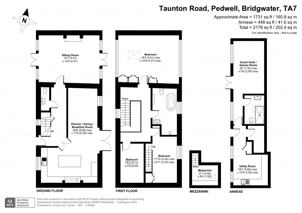Floorplans For Taunton Road, Pedwell, Somerset