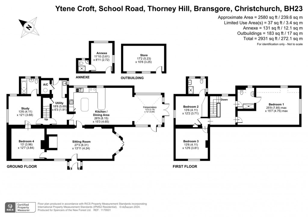 Floorplans For School Road, Bransgore, Christchurch, BH23