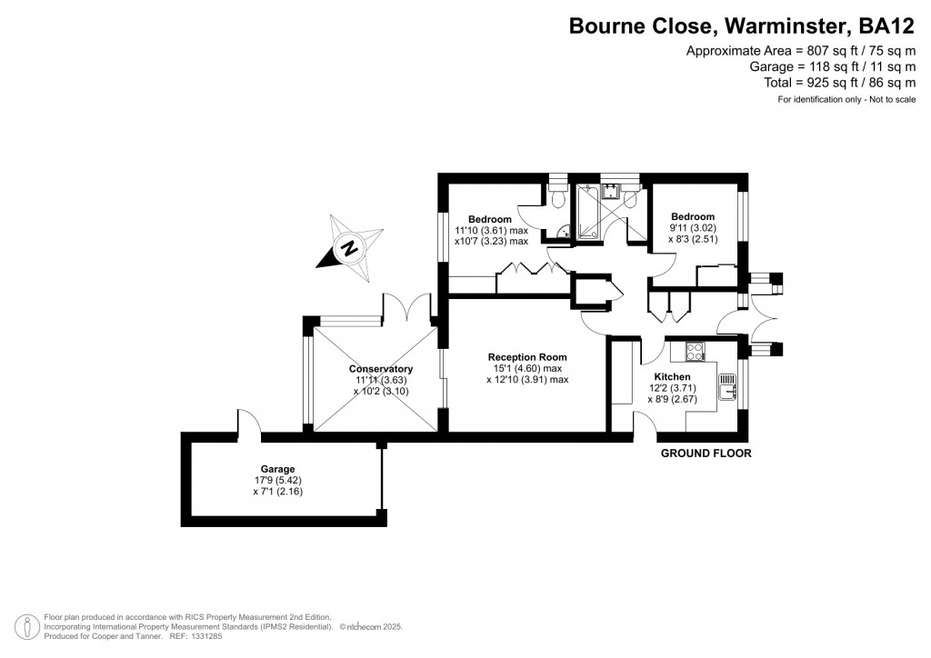 Floorplans For Bourne Close, Warminster, Wiltshire