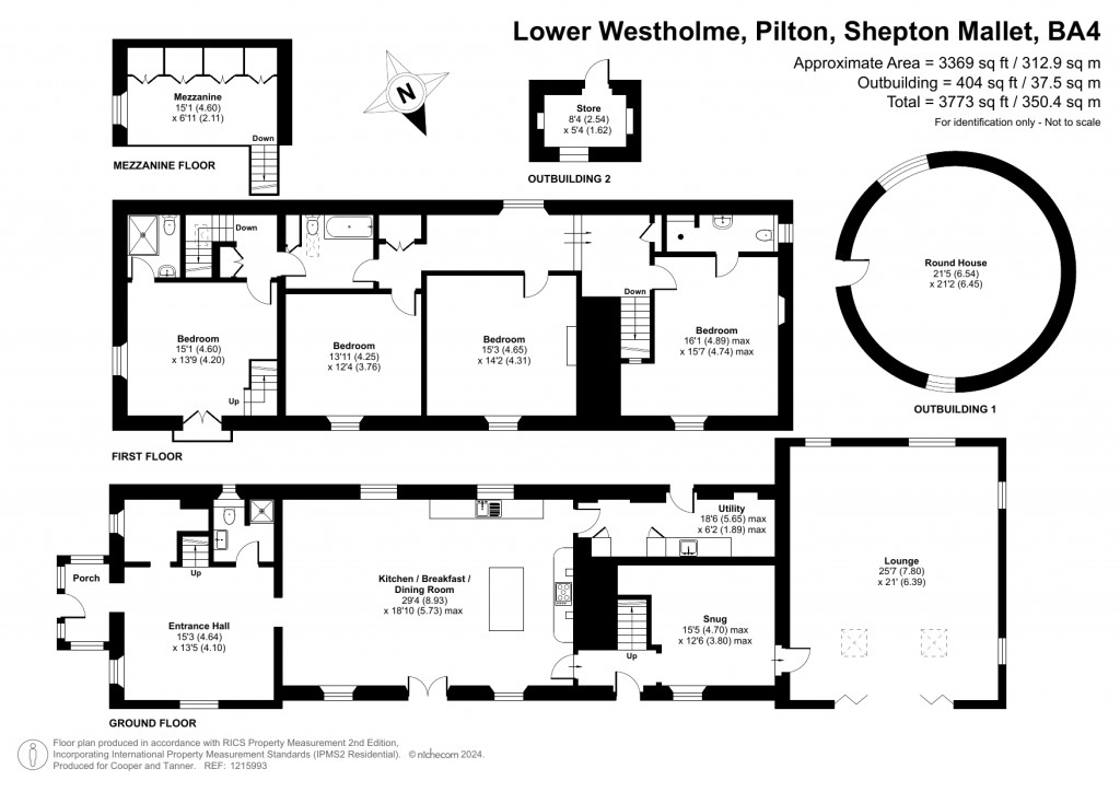 Floorplans For Lower Westholme, Shepton Mallet
