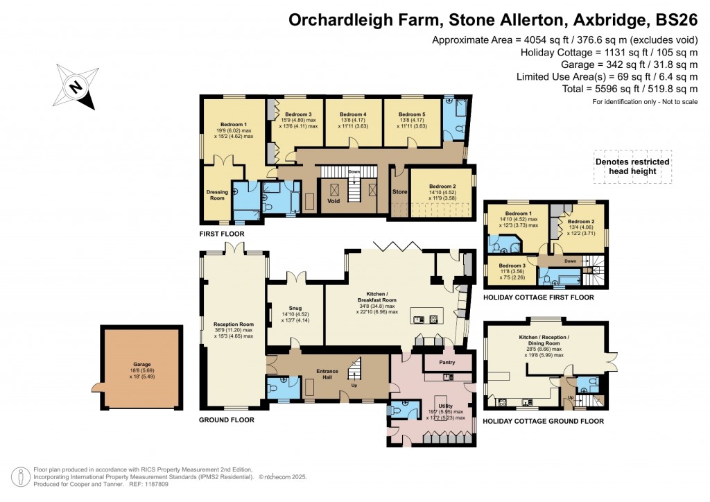 Floorplans For Stone Allerton, Axbridge, Somerset