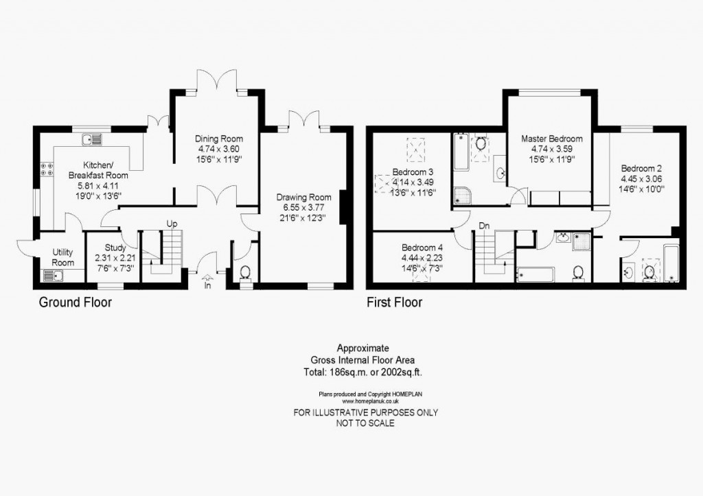 Floorplans For Cowley Road, Lymington, SO41