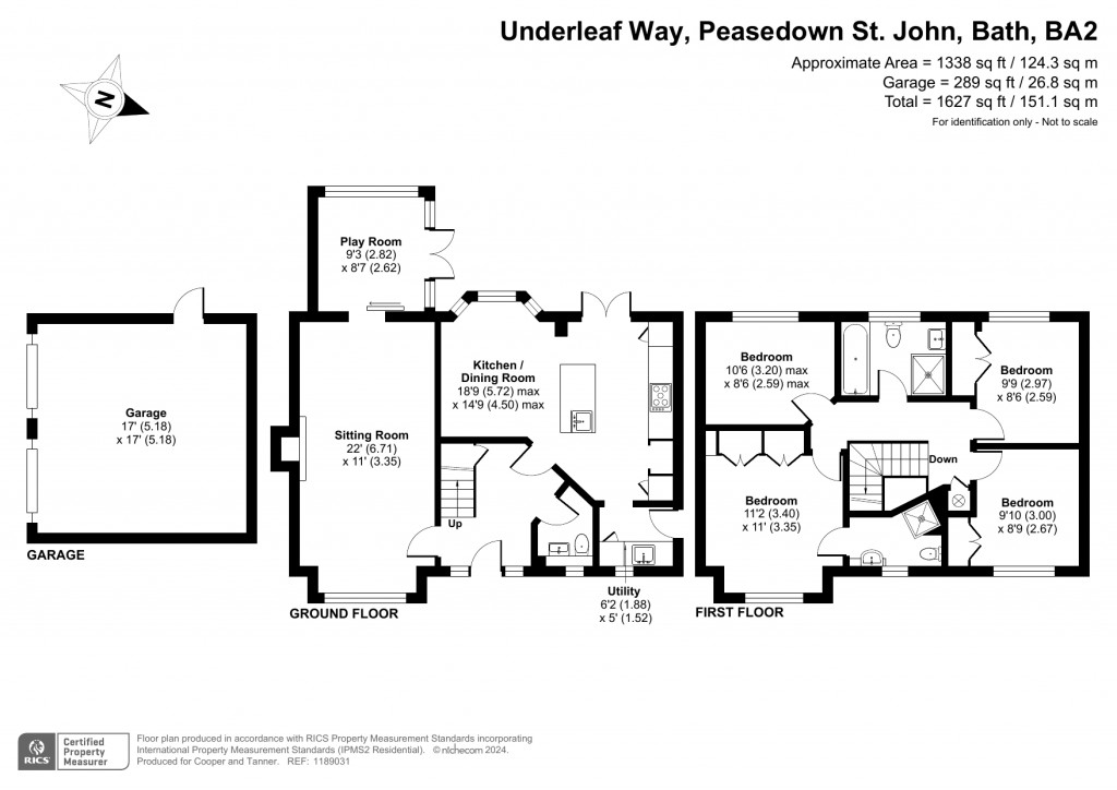 Floorplans For Underleaf Way, Peasedown St John, Bath, Somerset