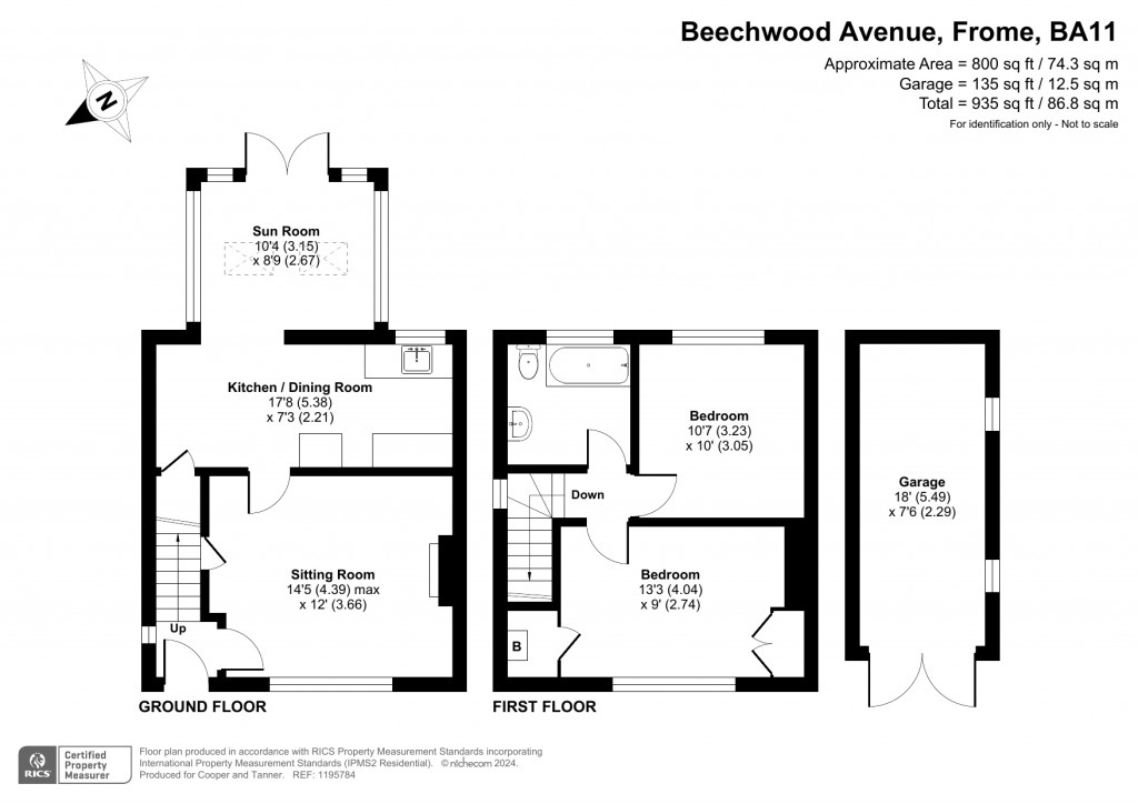 Floorplans For Beechwood Avenue, Frome, Somerset