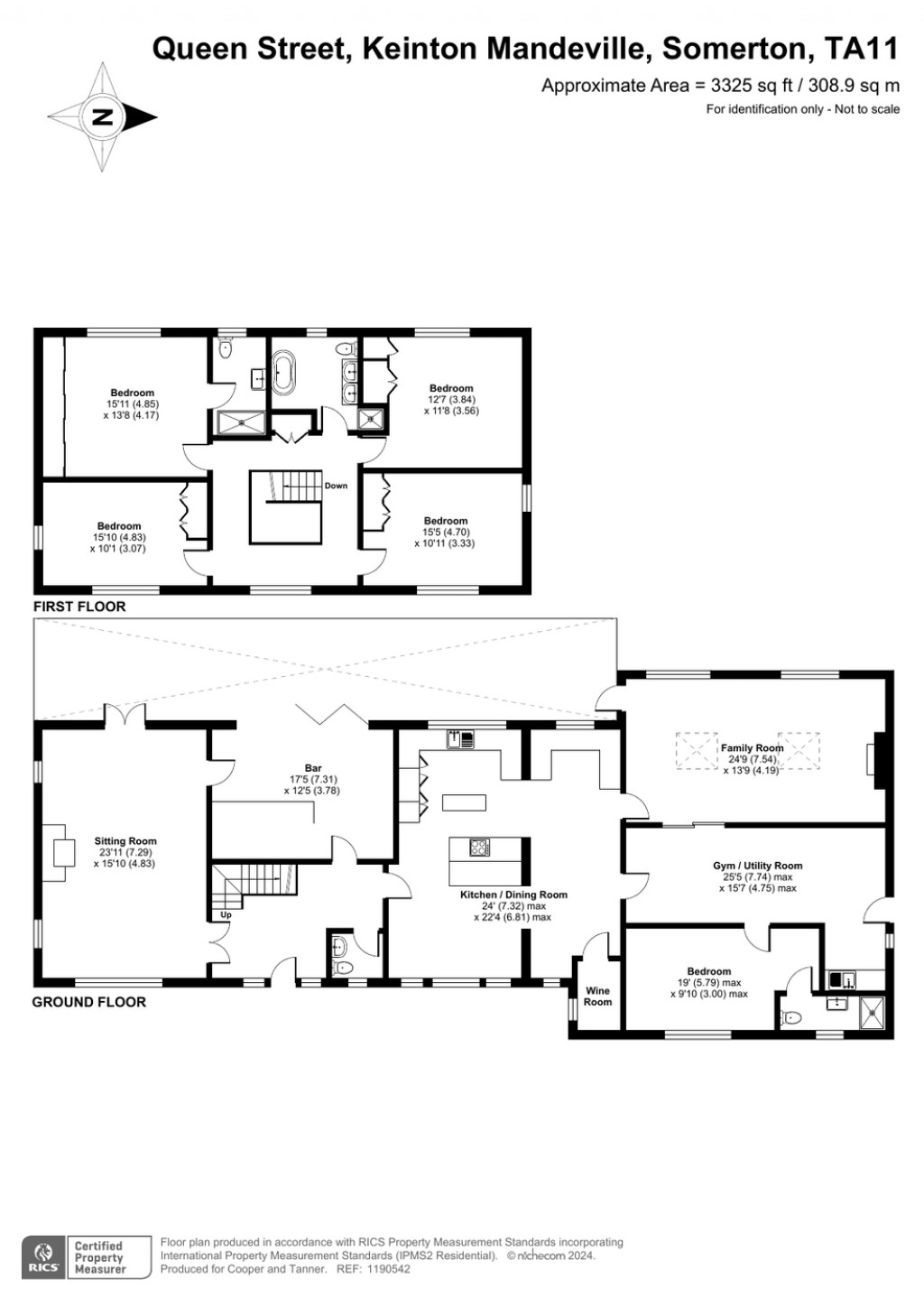 Floorplans For Queen Street, Keinton Mandeville, Somerset