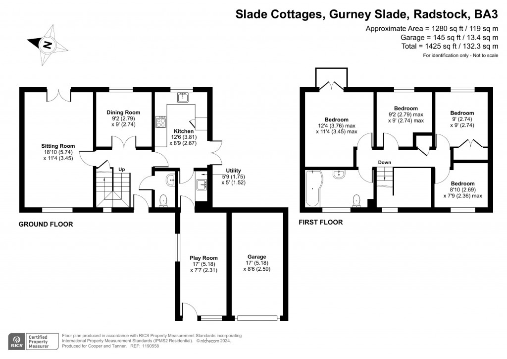 Floorplans For Gurney Slade, Gurney Slade, Radstock, Somerset